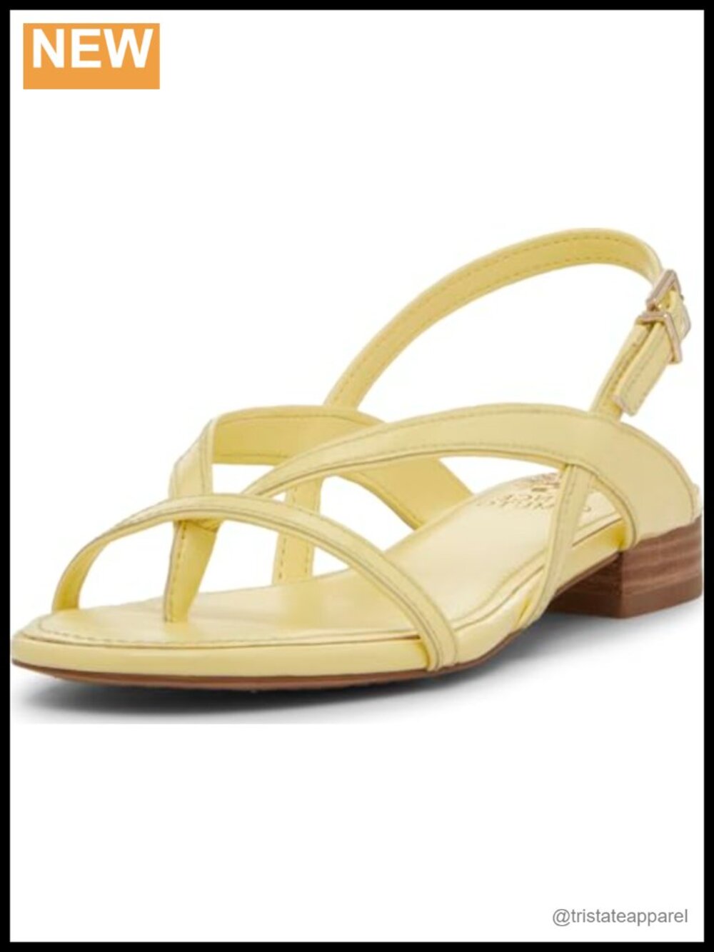 Strappy Flat Sandals Leather Upper Buckle Closure Lightweight Formal